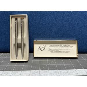 Vintage Garland General Electric Pen Pencil Set GE‎ Promo Logo W/ Box